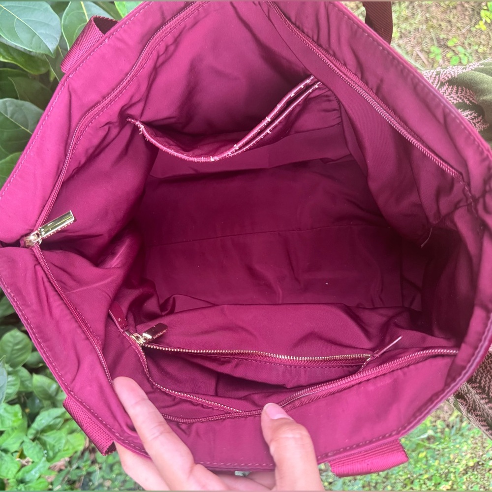 Tory Burch Maroon Tote w/ dust bag - Picture 5 of 8